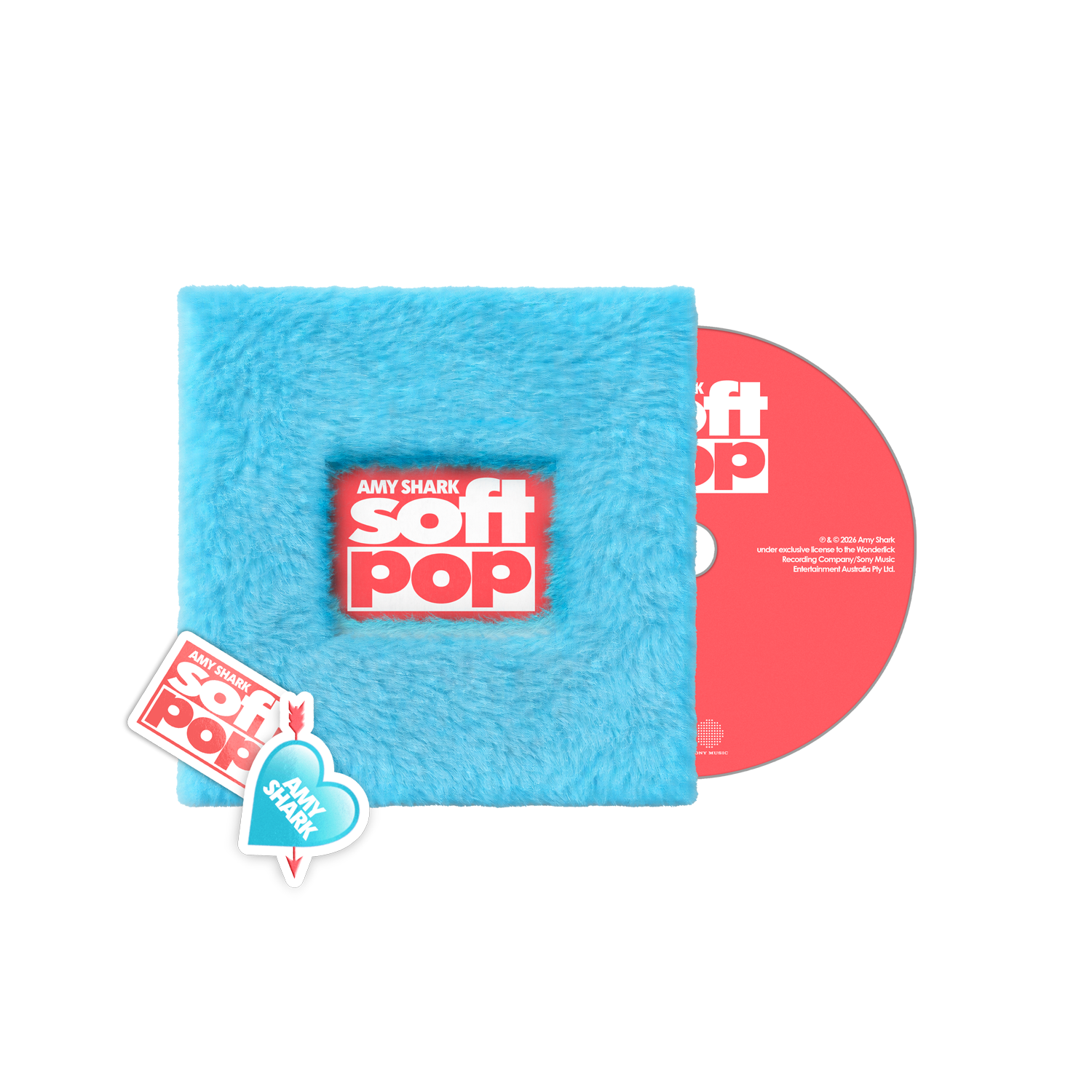 soft pop Plush Covered CD + Sticker Pack