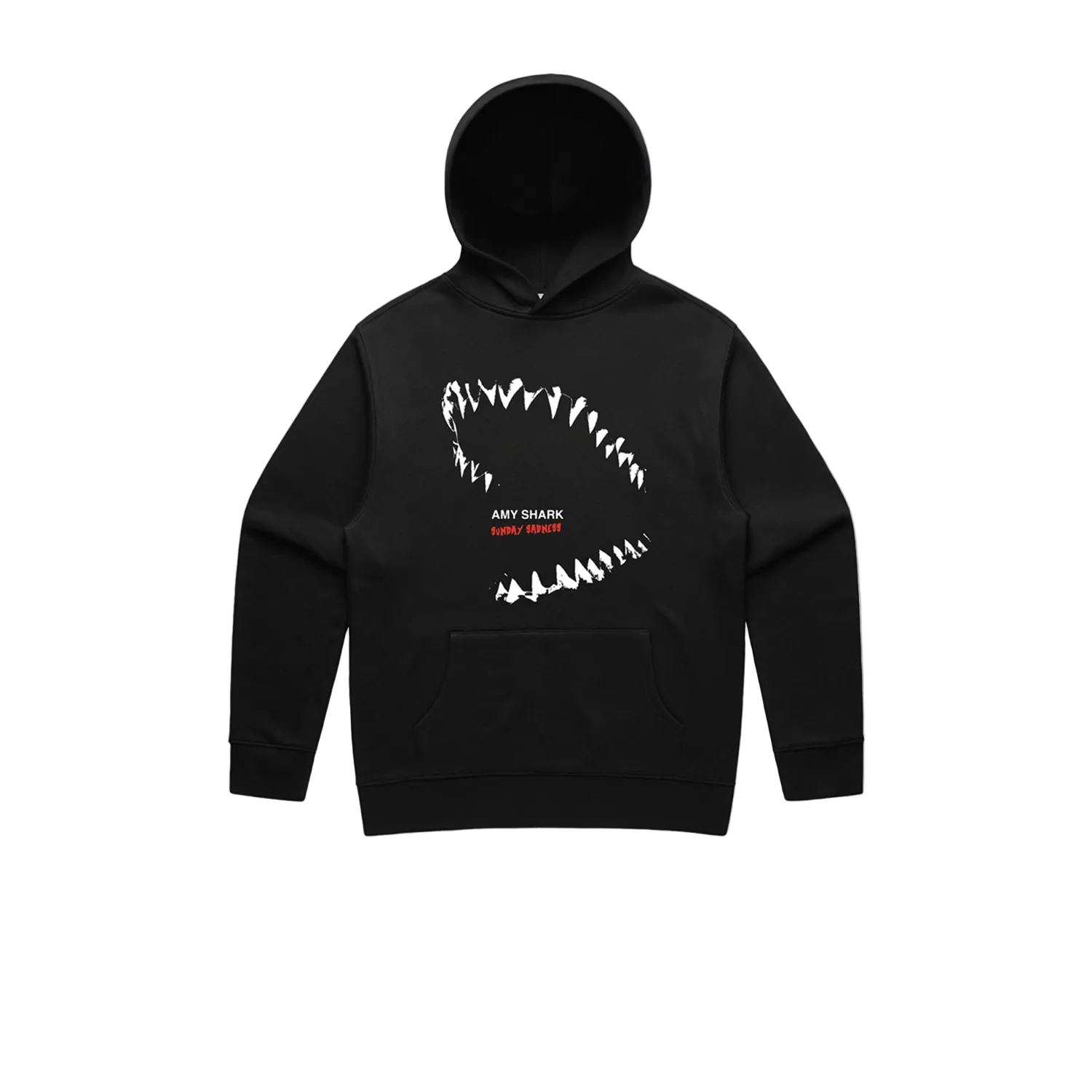 Shark Teeth Black Hoodie | Amy Shark Official – Amy Shark Merch