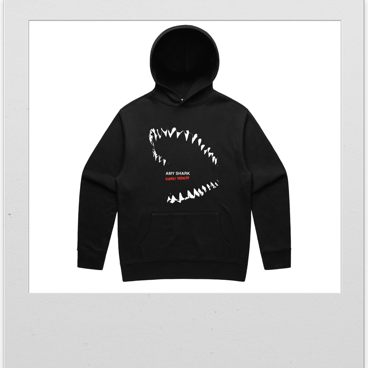 SHARK TEETH BLACK HOODIE