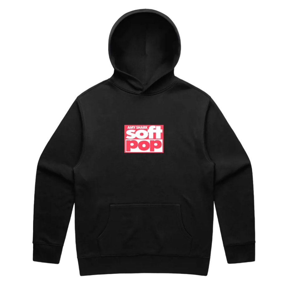 soft pop Black Hoodie